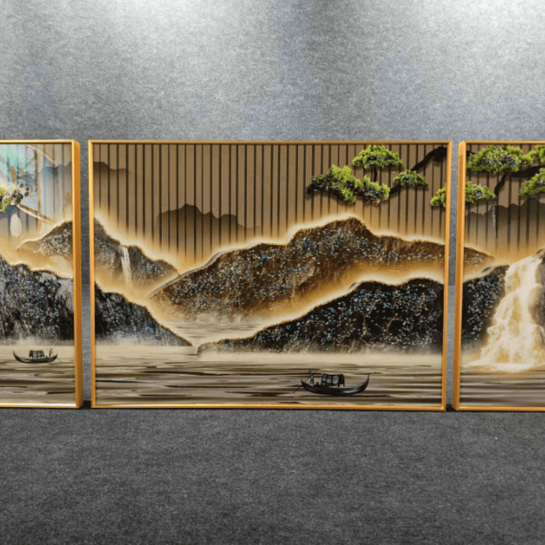 Modern Crystal Painting Set of 3 Style 16